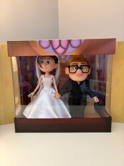 Disney Pixar Up Carl and Ellie Wedding Doll Set