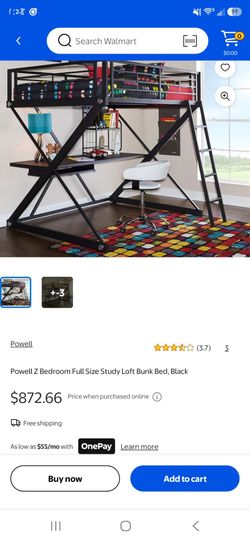 Full loft bed with desk come with bunky board