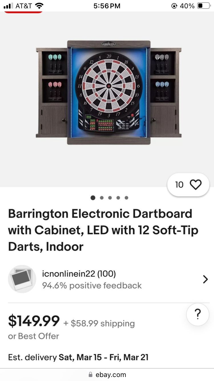 Electronic Dartboard,Brand New In Box,Brand “MD Sports”