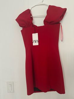 Red New York brand dress, Zara brand, size S, for a party.