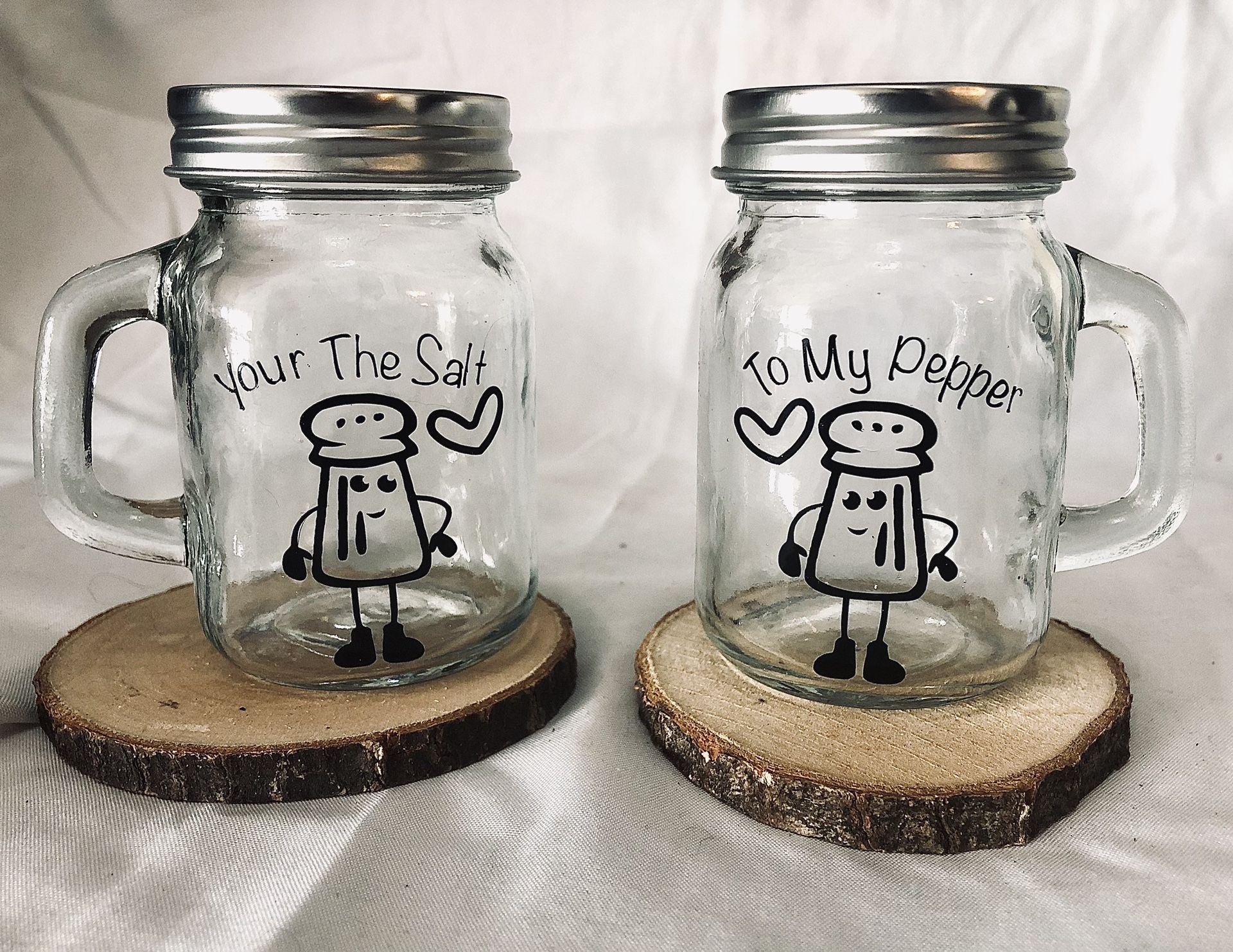 Mason Jar Salt & Pepper Shakers