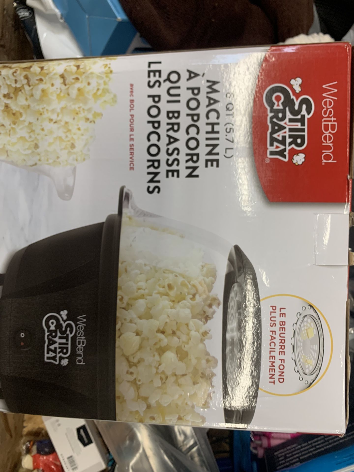 westbend stir crazy 6 qt popcorn machine