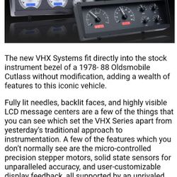 Dakota Digital Gauges, Gbody, Cutlass, DAK-VHX78OCUT