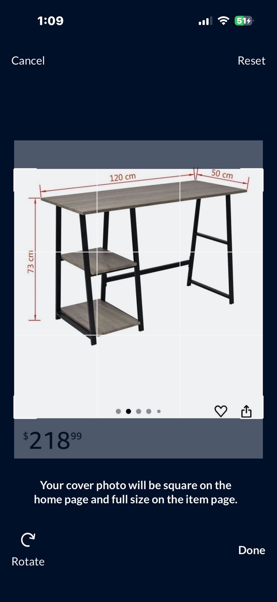 Modern Desk with Shelves – Great Condition