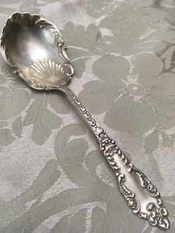 Antique Sterling Silver Sugar Spoon Flatware Silverware