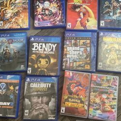 Videogames from play station 4 And Swich