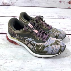 Women’s Camouflage ASICS GEL PULSE 11 Sneakers fitness shoes active Sz 8