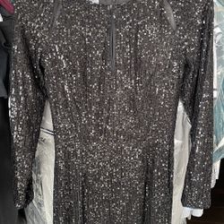 Ladies long sleeve sequins dress