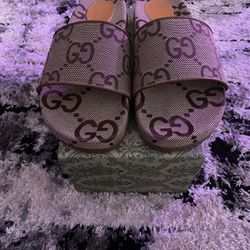 Gucci GG Canvas Slides