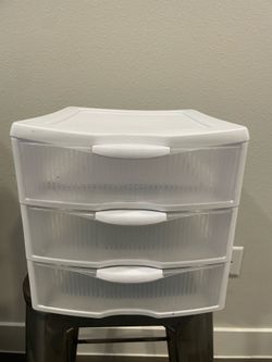 White Sterlite 3 Drawer Container