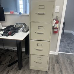 Used Metal Filing Cabinet - 4 Drawers - 15x52 inches - Pickup Only
