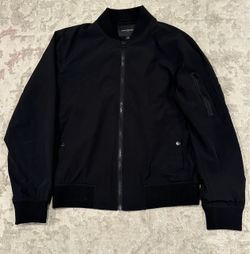 Banana Republic Mens Black Zip Up Bomber Jacket Size Small