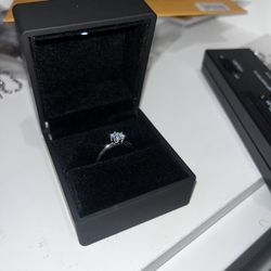 1 ct Moissanite Diamond Ring 925 Sterling Silver Size 8