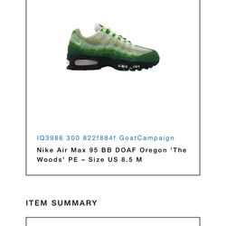 Nike Air Max 95 BB DOAF Oregon “The Woods” PE