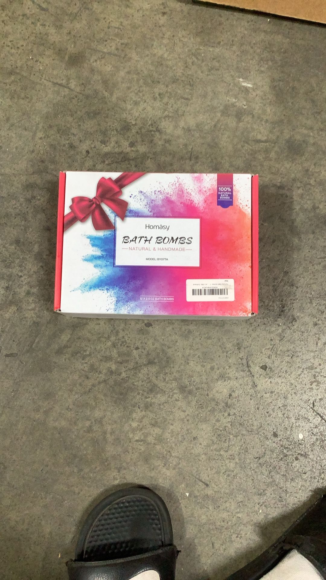 Homasy Bath Bombs, Natural & Homemade, 12 X 2.5 Oz, 100% Natural, Model- BY077A