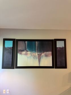 3-Piece Modern Abstract Wall Art Set – Wood Panels