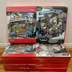 Pokemon Black Bolt / White Flare Binder and Poster Collection Bundle