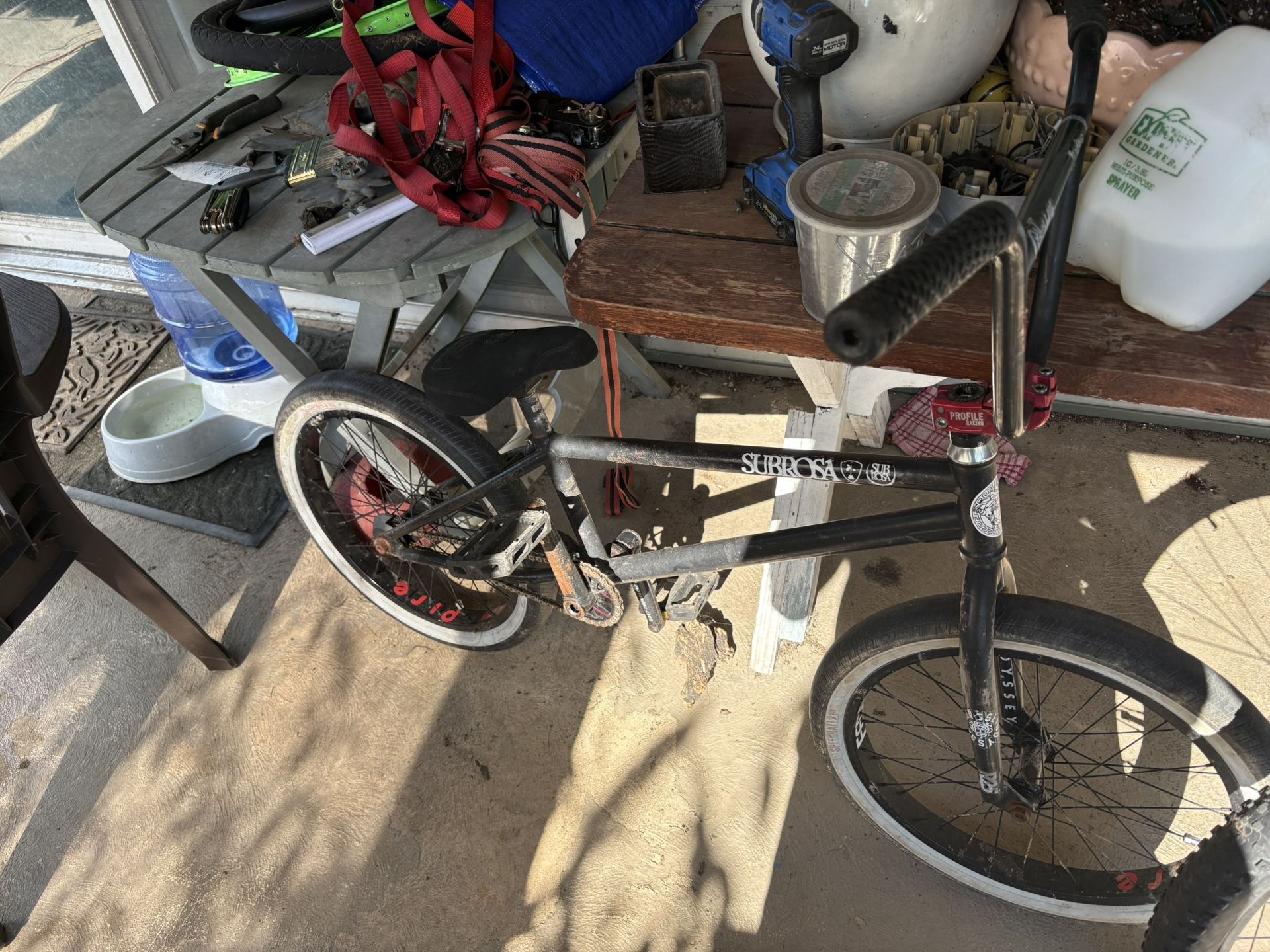 Subrosa BMX bike with odyssey parts