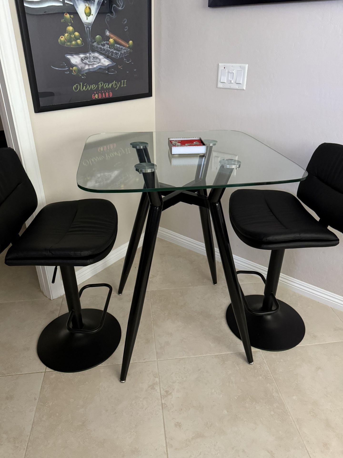 Table And Adjusting Stools