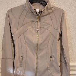 Lulu Jacket TAN with GOLD accents Size 6