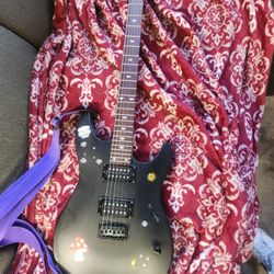 Rogue Electric Guitar W/ Ernie Ball Strap & Vox AMPLUG