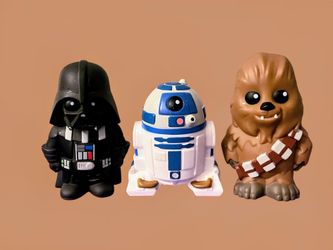 Disney Star Wars Bath Set of 3 Incomplete Bath Toy Darth Vader R2-D2 -CHEWY