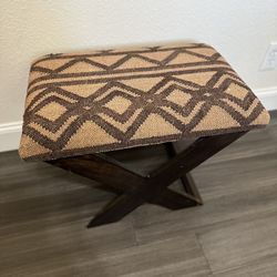 decorative small padded bench