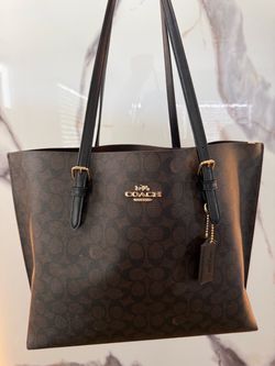 COACH Signature Mollie Tote (dark brown)