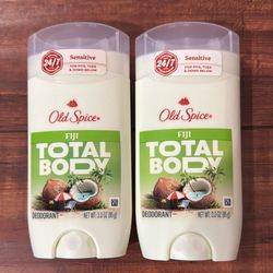 Old Spice TOTAL BODY Deodorant: FIJI; 3 oz Each (2 For $18)
