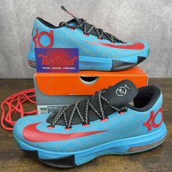 Nike KD 6 N7 Size 8.5 626368-466 Blue Multicolor Men’s Basketball Shoes OG Rare
