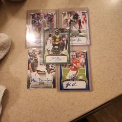 Various Signed Football Cards