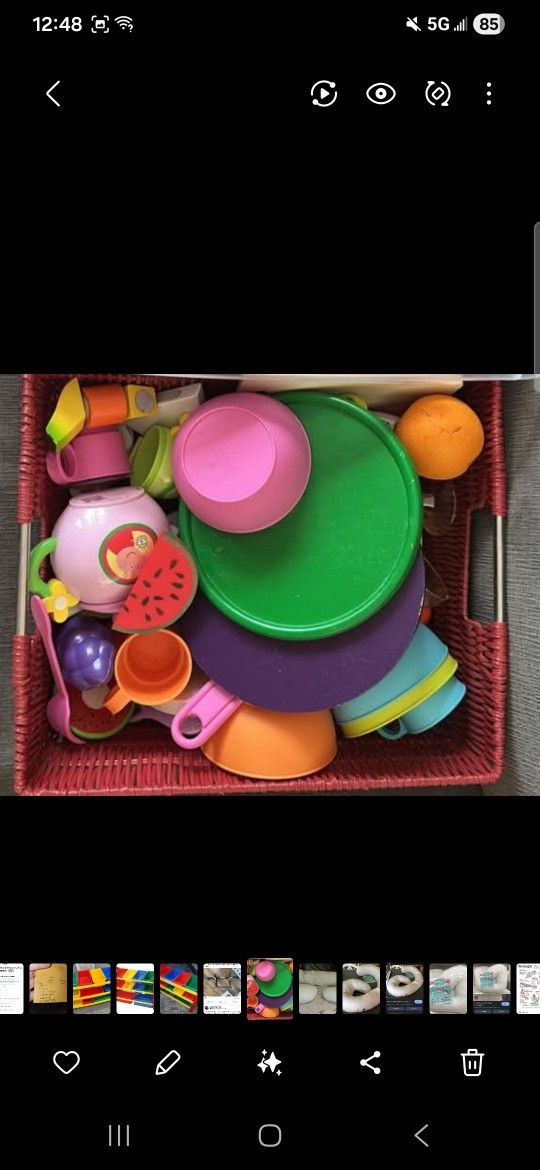 Box of Play Food for Play Kitchen 