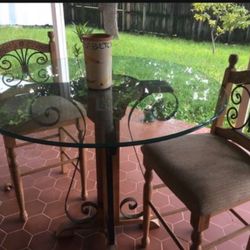 Rustic Bistro Table w/ 2 Chairs