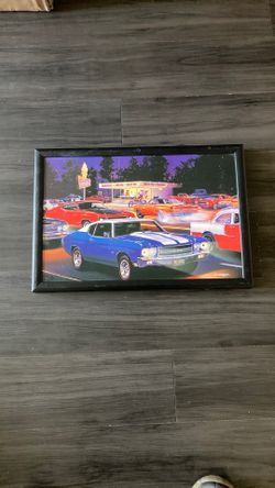 Old School Drive In Muscle Cars Picture