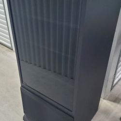Cabinet With Glass Door Ideal For DVD Player And Stereo Equipment 