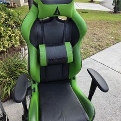 Green And Black Office Gaming Chair Adjustable 