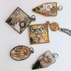 Mushroom Resin Pendant Jewelry 