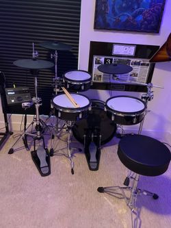 Roland VAD103 V-Drums COMPLETE Package | Double Kick | Throne | Hi-Hat Stand