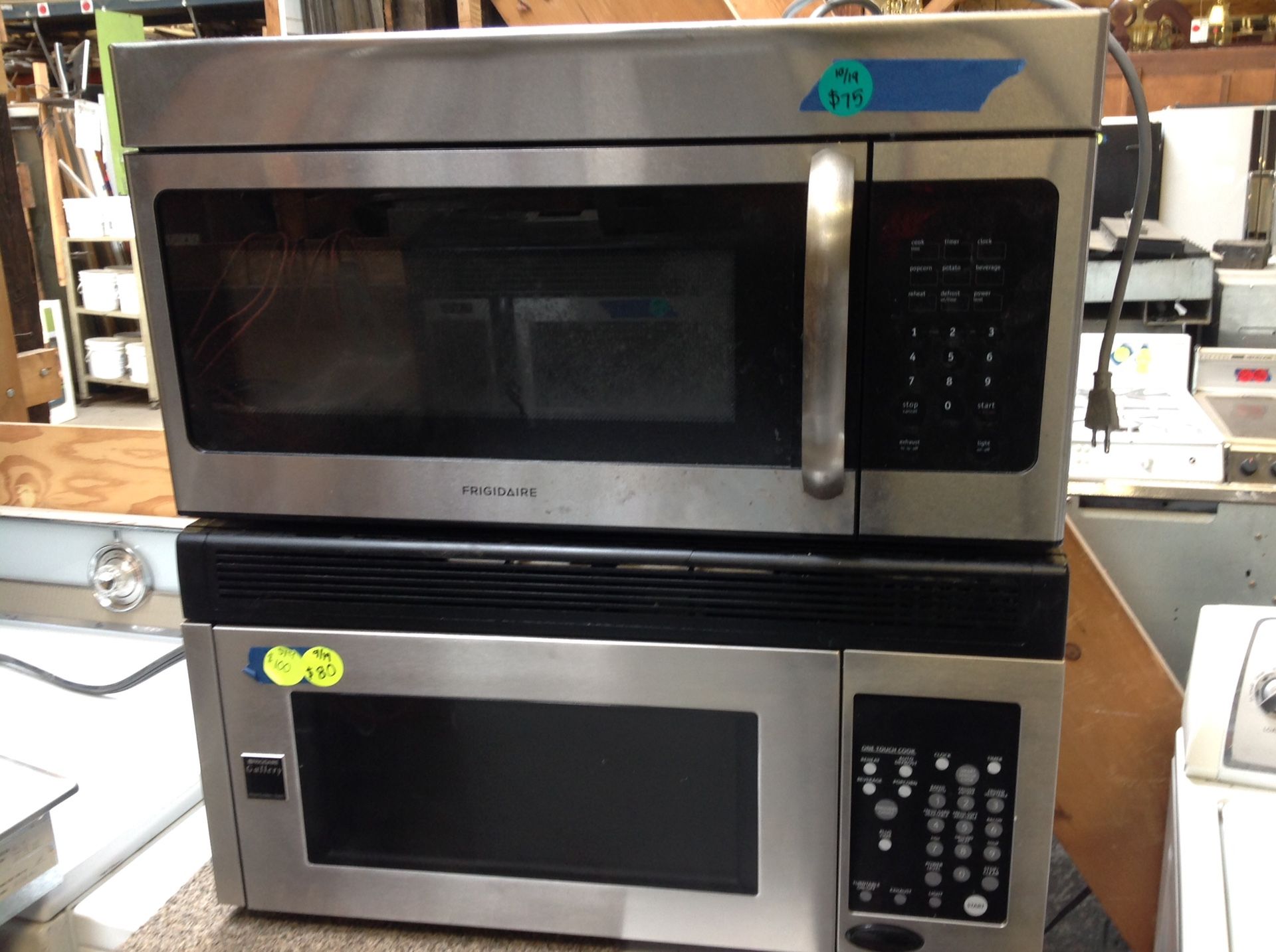 Frigidaire Stainless Steel Microwaves (priced separately)