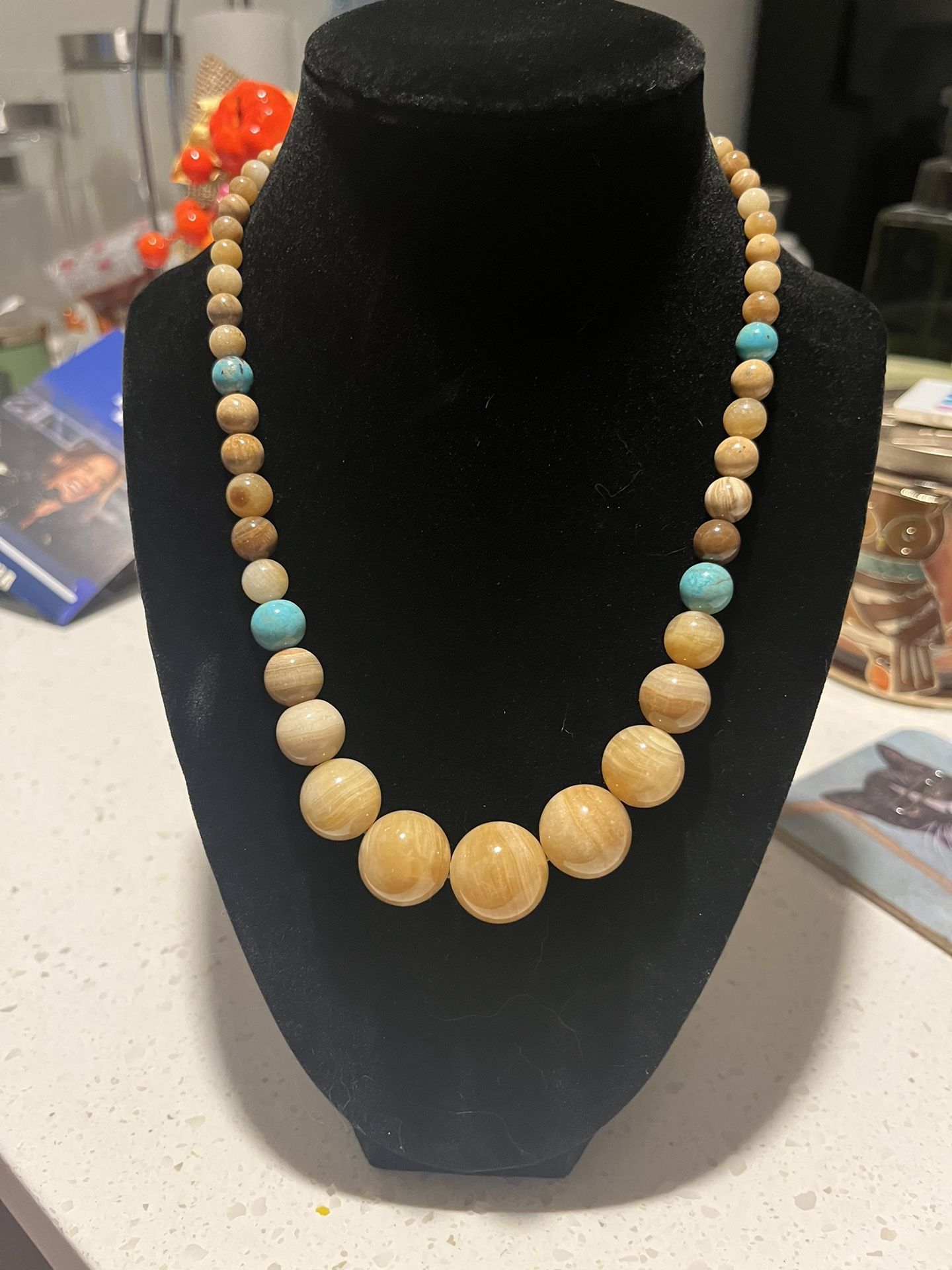 Agate and Turquoise Necklace