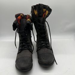 Steve Madden Chevie Convertible Combat Aztec Boots size 8.5