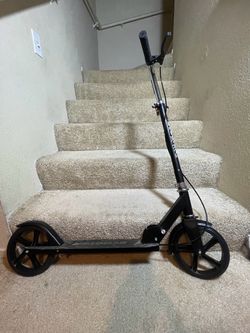Black Kick Scooter with Large Wheels