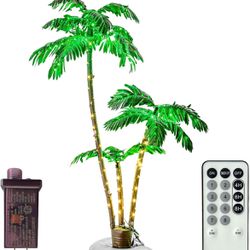 Modes Lighted Palm Trees for Outside Patio, 5.2Ft 229 LED Artificial Palm Tree Decor