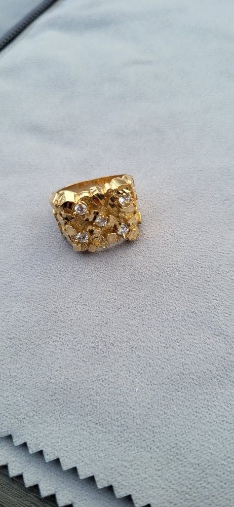 14k Solid Gold Nugget Ring
