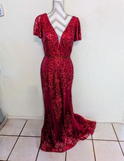 Burgundy Evening Dress