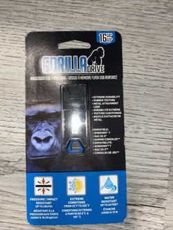 16GB Ruggedized USB Flash Drive Gorilla Drive Waterproof Durable Plug-And-Play