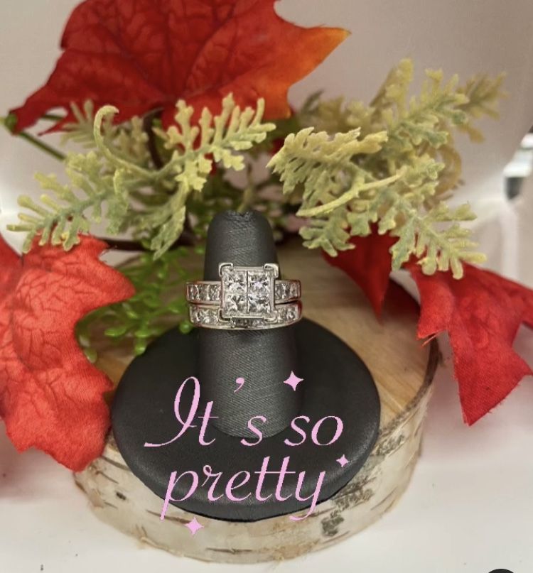 Quad Princess Cut Wed Set