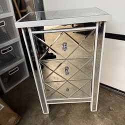 Mirrored Nightstand 