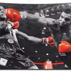 Tyson vs. Berbick Championship Moments Iron Mike's Rise Wall Tapestry 16"× 24"