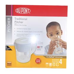 Filtered Water Pitcher With One Filter Cartridge 